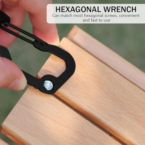 Proberos® 10PCS Black D-Type Carabiner Multifunctional Stainless Steel Clip Hooks Heavy-Duty Locking for Camping Hiking Outdoor Gear Proberos® 10PCS Black D-Type Carabiner Multifunctional Stainless Steel Clip Hooks Heavy-Duty Locking for Camping Hiking Outdoor Gear